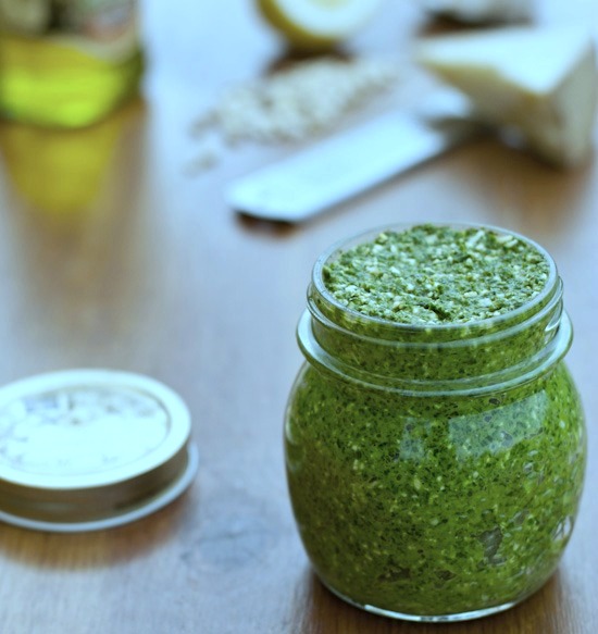 anti-anxiety lemon balm pesto